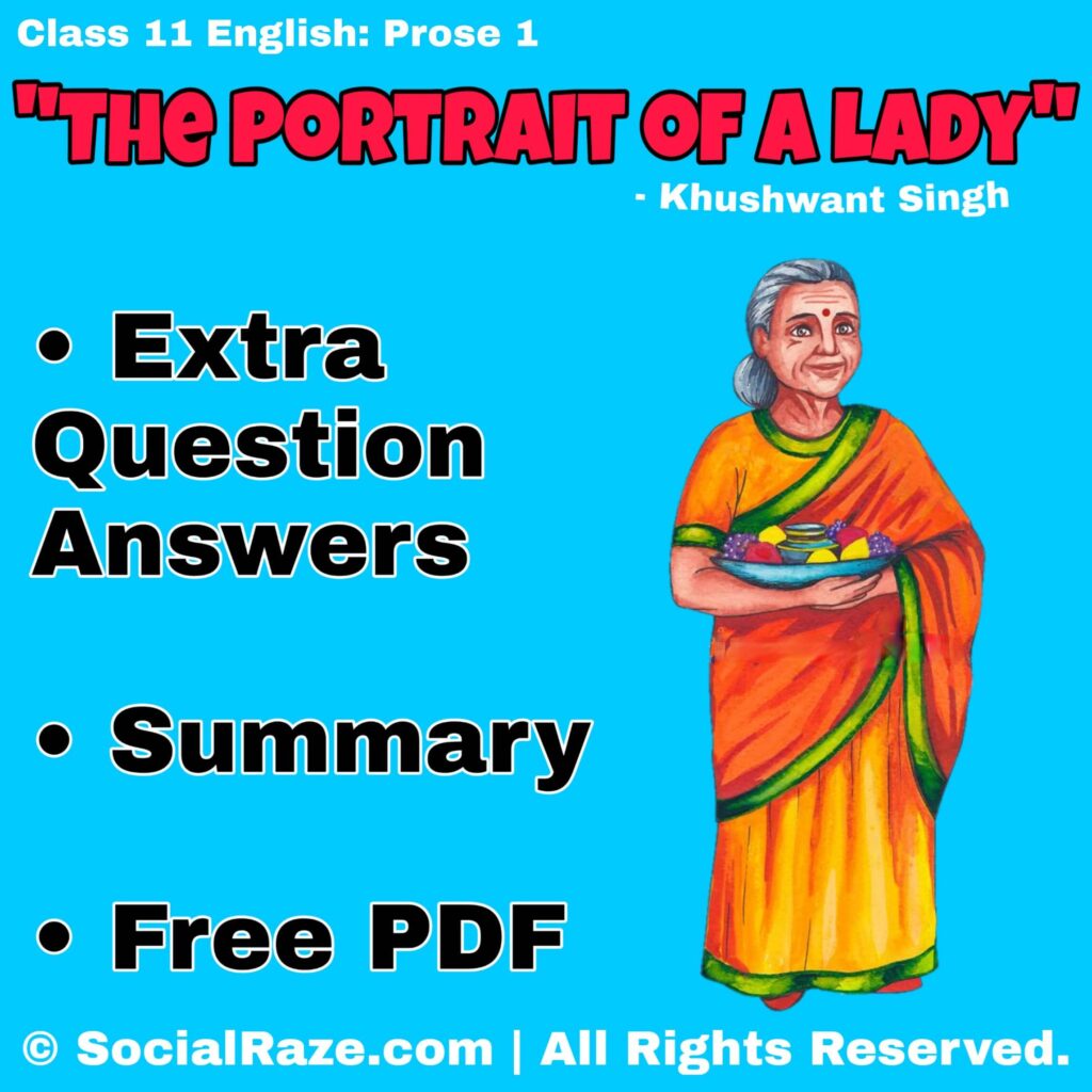 The portrait of a lady extra questions and answers, summary, pdf NCERT Class 11 English